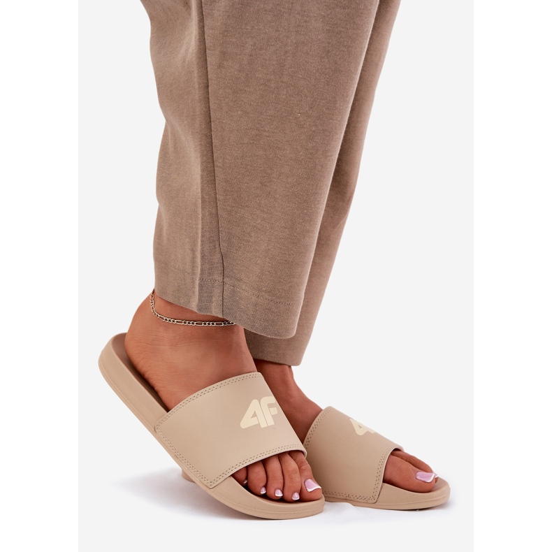 Frauen 4frmm00FSLIF010-83S Beige Flip-Flops 1