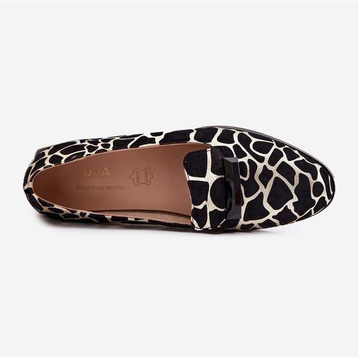 S.Barski Wildlederschuhe für Frauen mit einem Ornament LZ51-505 Schwarz und Gold 2