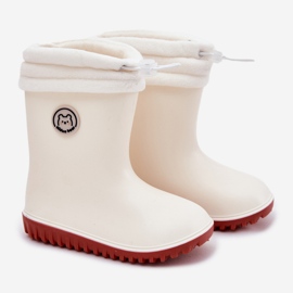 Inna Kinder Galoschen mit hellem Perlenwärmer beige 1