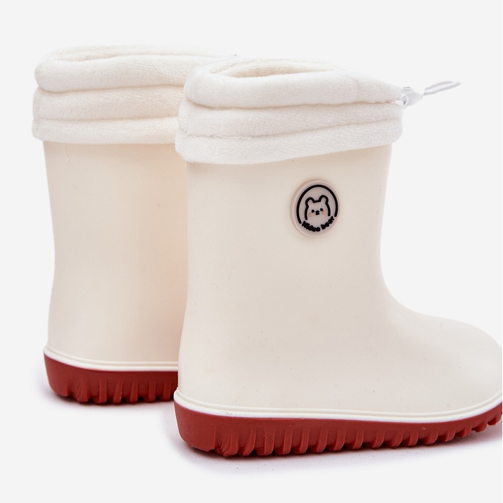 Inna Kinder Galoschen mit hellem Perlenwärmer beige 2