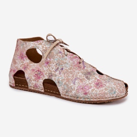 Gemusterte Lederstiefel Maciejka 03426-48 Beige 4