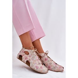 Gemusterte Lederstiefel Maciejka 03426-48 Beige 6