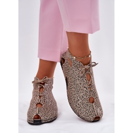 Gemusterte Lederstiefel Maciejka 03426-49 Leopardendruck beige 3