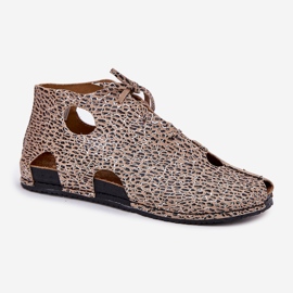 Gemusterte Lederstiefel Maciejka 03426-49 Leopardendruck beige 4