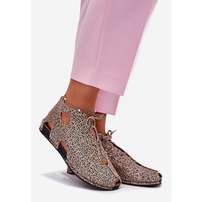 Gemusterte Lederstiefel Maciejka 03426-49 Leopardendruck beige 1