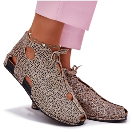 Gemusterte Lederstiefel Maciejka 03426-49 Leopardendruck beige 8