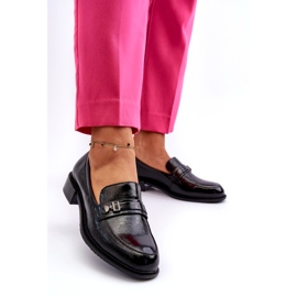 Vinceza Lackierte schwarze Slebende von Frauen mit einer Verzierung 1