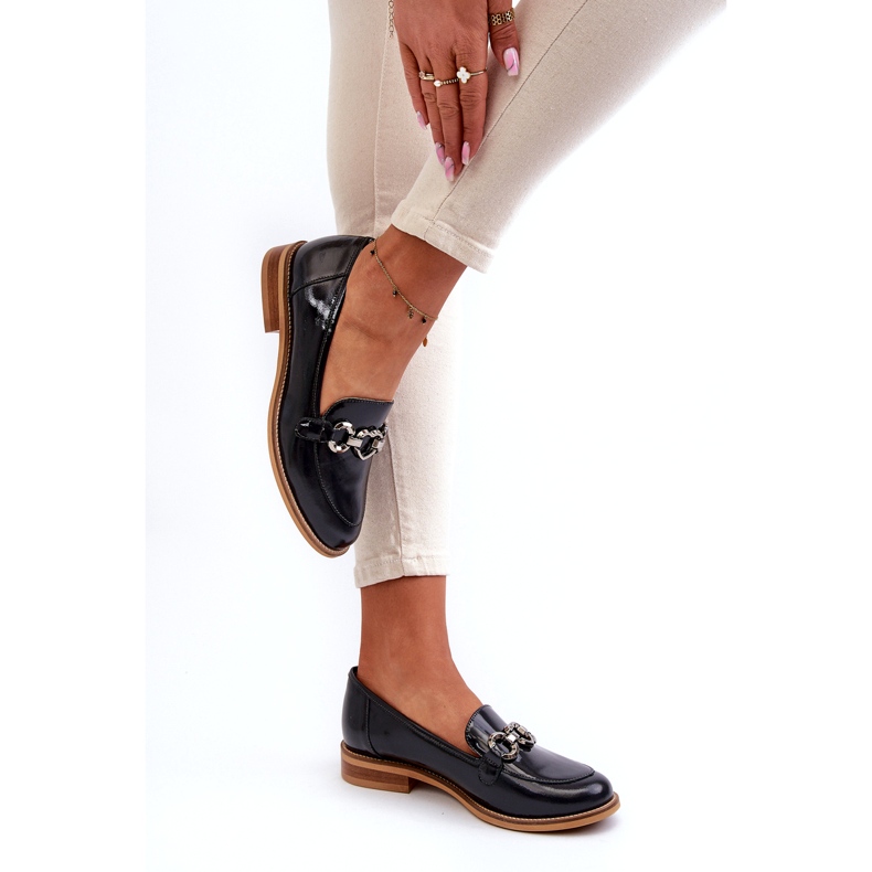 Laura Messi 2760 Marineblau Leder Leder Lackierter Laibers 3