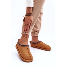 Wildlederschuhe für Frauen mit Pelge beige-camel 1
