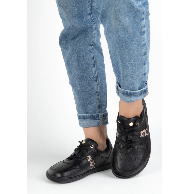 Olivier Barfußmodell 1773pol Mini Black Sneakers für Frauen schwarz 2