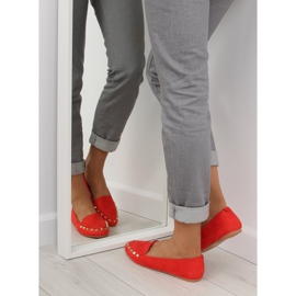 Damenloafer mit Nieten rot 1388 Rot 1