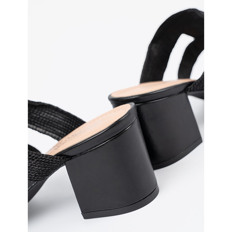 Shelvt Schwarz -hoch -schwarzes Flip Flops 1
