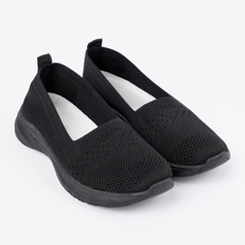 Shelvt Schwarze Slip-On-Sportschuhe 3