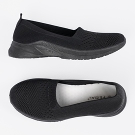 Shelvt Schwarze Slip-On-Sportschuhe 5