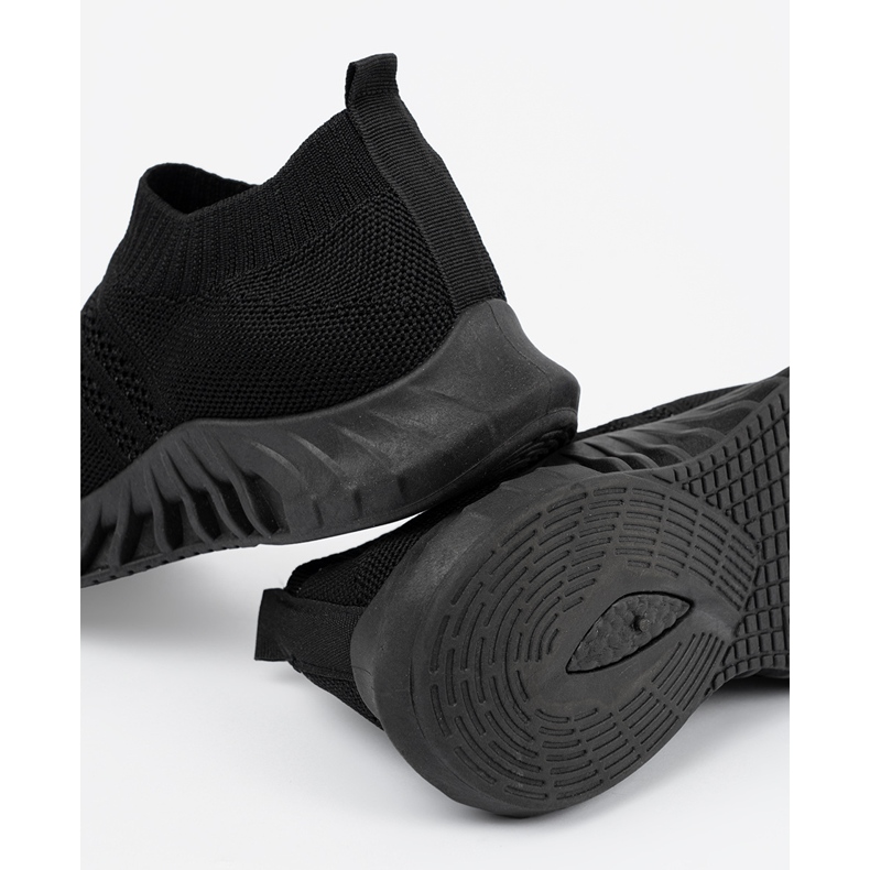 Shelvt Frauen -Schieber schwarzer Sportschuhe 1