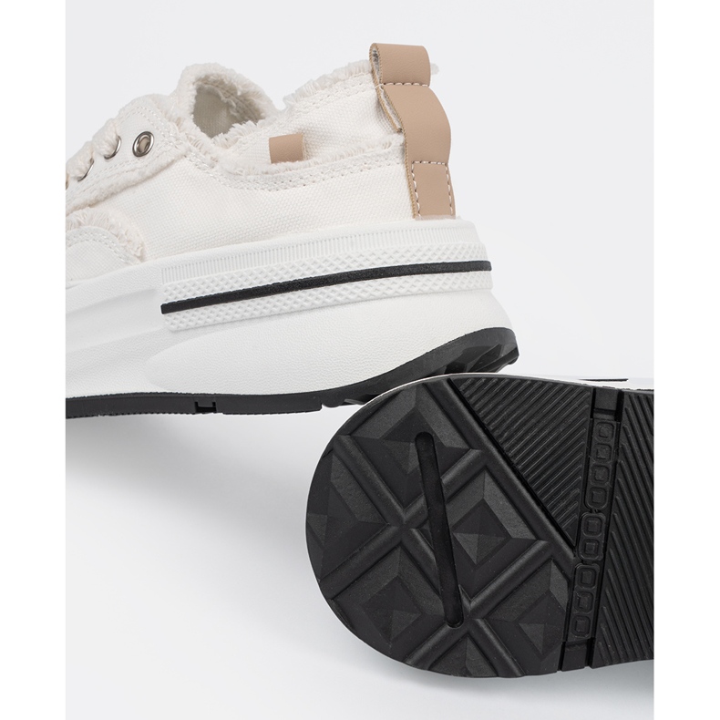 Shelvt Turnschuhe für weiße Frauen auf der Plattform 2