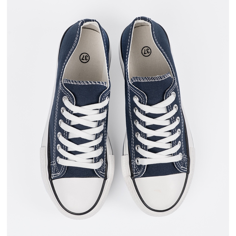 Shelvt Damen -Marine -Blue -Turnschuhe auf der Plattform blau 1