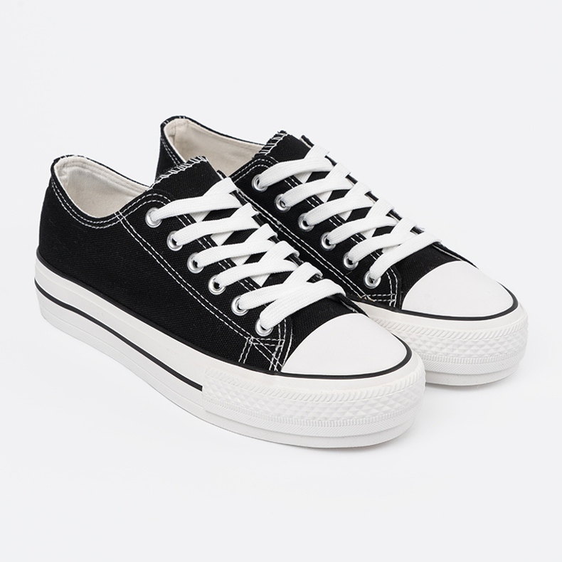 Shelvt Schwarze Sneaker von Frauen 1