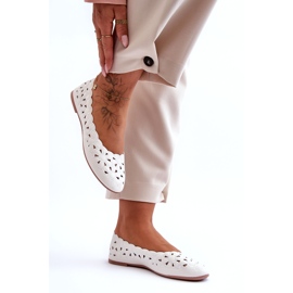 Evento Durchbrochene, glänzende Ballerina für Damen in Weiß, Visionär 2