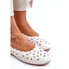 Evento Durchbrochene, glänzende Ballerina für Damen in Weiß, Visionär 1