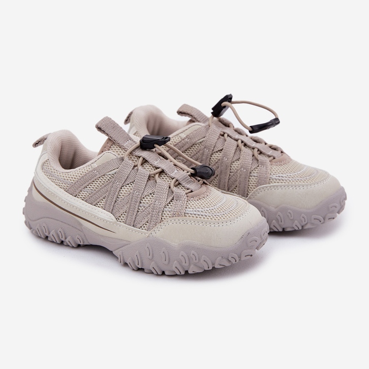 Inna Kinder -Turnschuhe mit leichtem Käfer beige 1