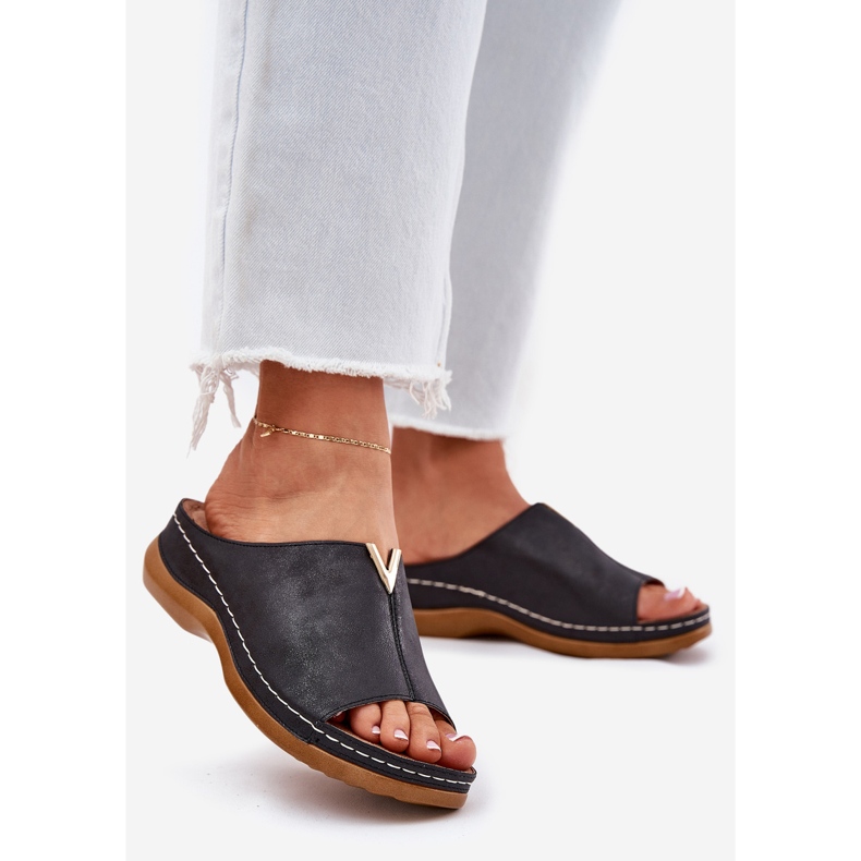 EVento Bequeme Frauenkeile schwarze Keile 1