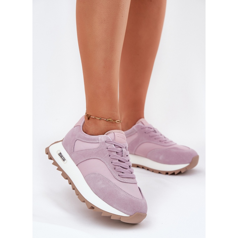 Big Star Wildleder-Turnschuhe auf dem großen Star der Frauen RR274900 Frauenplattform Hi-polish Violet System lila 2