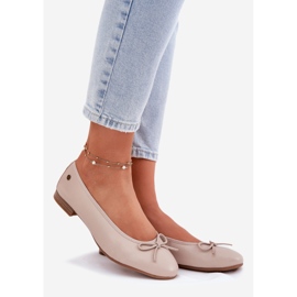 Frauen-Leder-Ballerinas Maciejka P6800-04 Beige 1