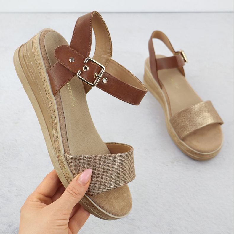 Frauensandalen für braune Keile Sergio Leone SK-204 1