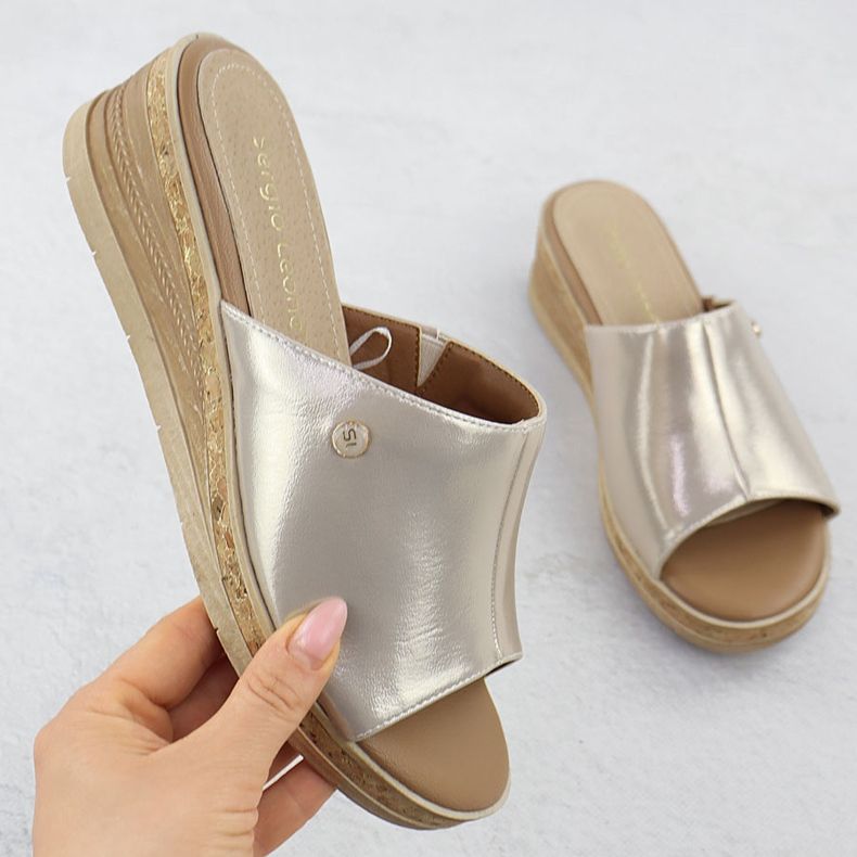 Damenflip Flops auf dem Golden Wedge Sergio Leone KL-191 1