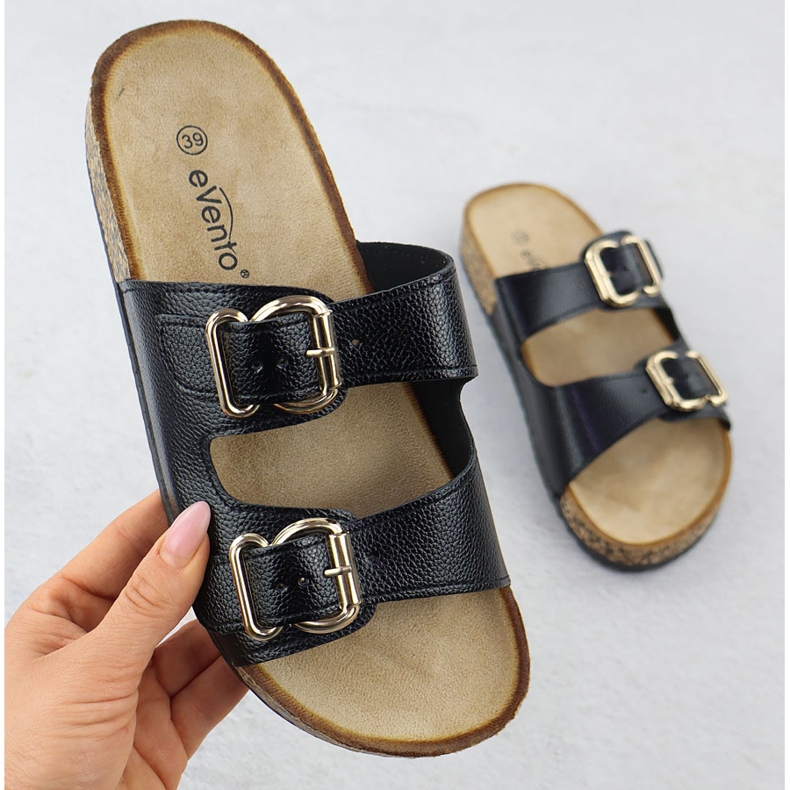 EVento Damenflip Flops mit schwarzen Klemmen 7220 1