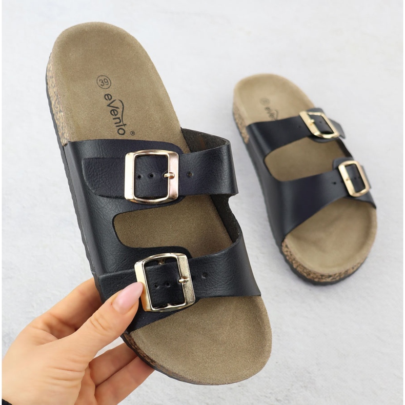 EVento Damenflip Flops mit schwarzen Klemmen 8323 1