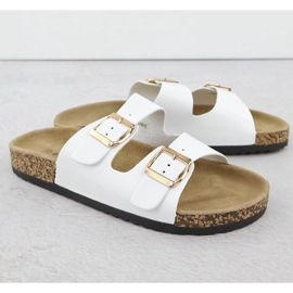 EVento Damenflip flops mit Schnallen weißer Ereignis 8323 2