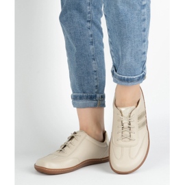 Olivier Barfuß Frauenleder minimalistischer Schuhe 1287 Beige Sneakers 2