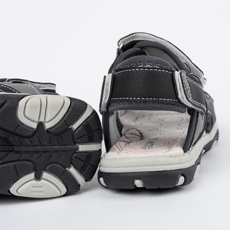 Shelvt Jungen schwarze Sandalen 1