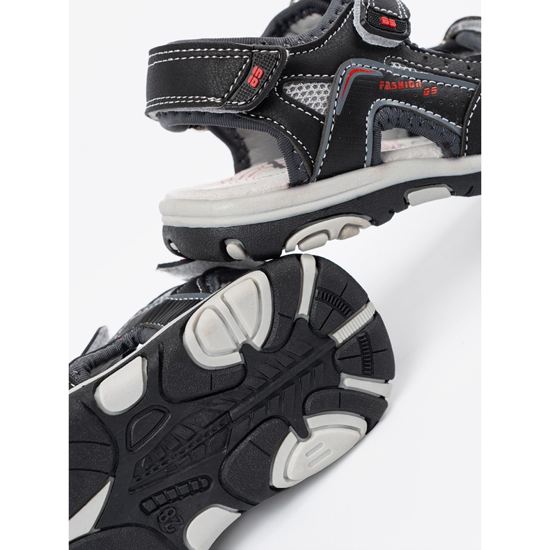 Shelvt Schwarze Jungen Sandalen 1