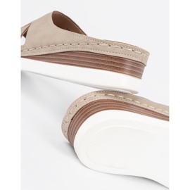 Shelvt Beige Flip Flops für Frauen 1