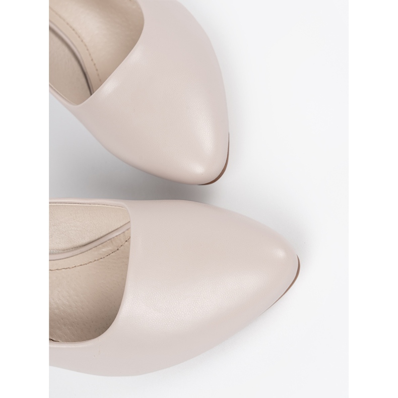 Hellgraue Pumpen Sergio Leone beige 1