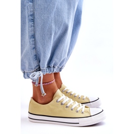 Klassische niedrige Damen-Sneakers Gelb Vegas 3