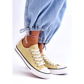 Klassische niedrige Damen-Sneakers Gelb Vegas 1