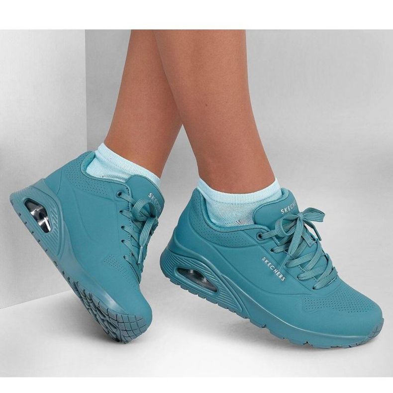Skechers uno stehen auf Luft 73690-Teal-Schuhe grün 1