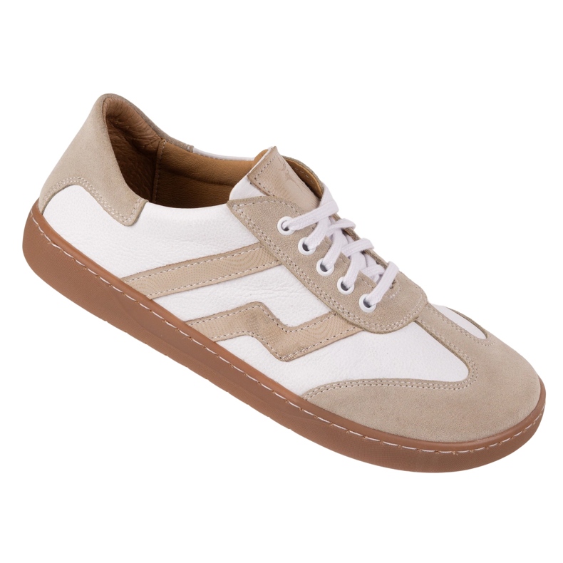 Barfuß Frauen -Lederschuhe Olivier Eliza Białe weiß 1