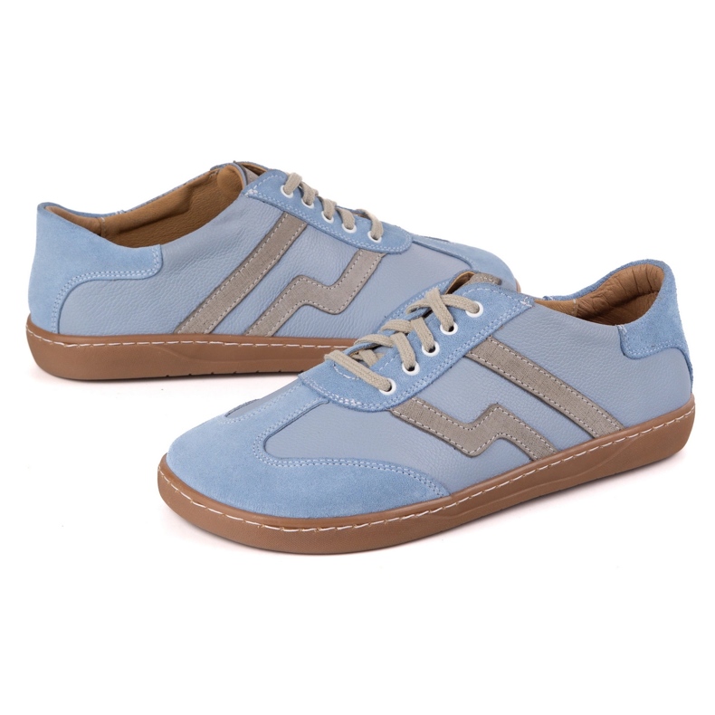 Barfuß Frauen -Lederschuhe Olivier Eliza Blue blau 1