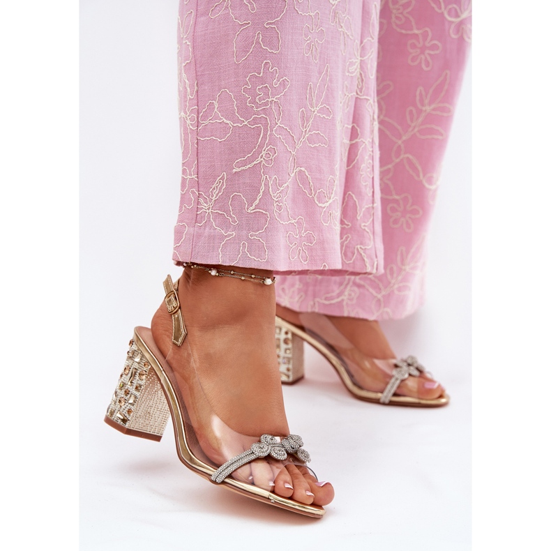 S.Barski Transparente Sandalen auf dem MR51-705 Zloty Post golden 2