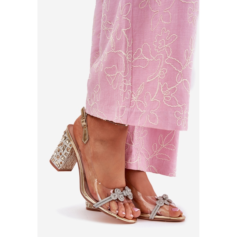 S.Barski Transparente Sandalen auf dem MR51-705 Zloty Post golden 1