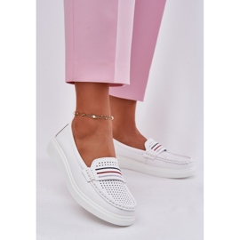 EVento Frauen -Leder -Laibers Weiß weiß 2