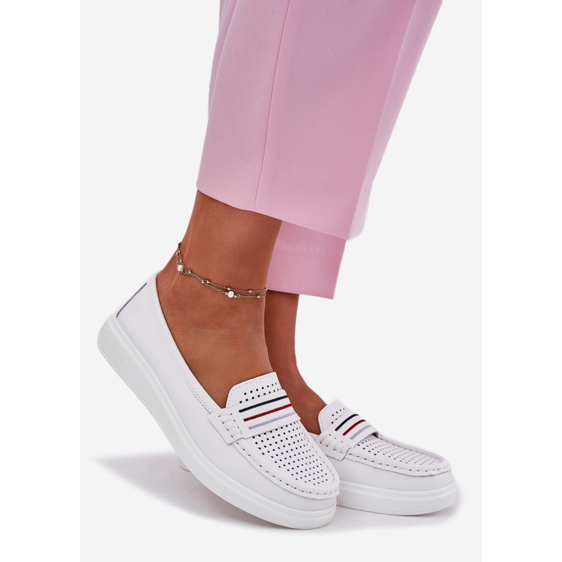 EVento Frauen -Leder -Laibers Weiß weiß 1