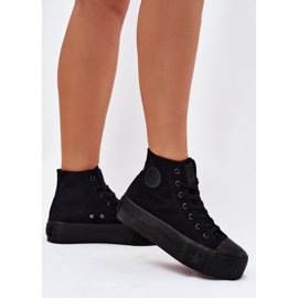 Damen -Sneaker auf der Big Star RR274742 Black Platform schwarz 3