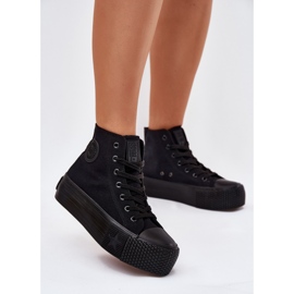Damen -Sneaker auf der Big Star RR274742 Black Platform schwarz 2