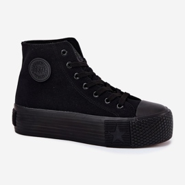 Damen -Sneaker auf der Big Star RR274742 Black Platform schwarz 4